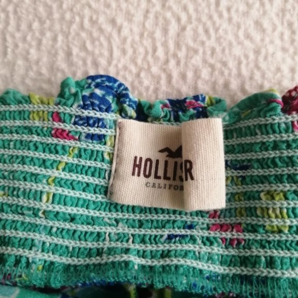 Hollister Green Tropical Floral Tube Top - Picture 2 of 8